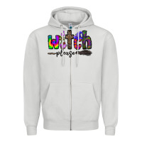 Dove Grey witch please Zipper Hoodie - CowhideDigitalArt