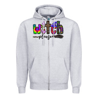 Heather Grey witch please Zipper Hoodie - CowhideDigitalArt