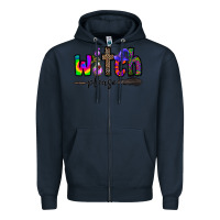 Navy witch please Zipper Hoodie - CowhideDigitalArt