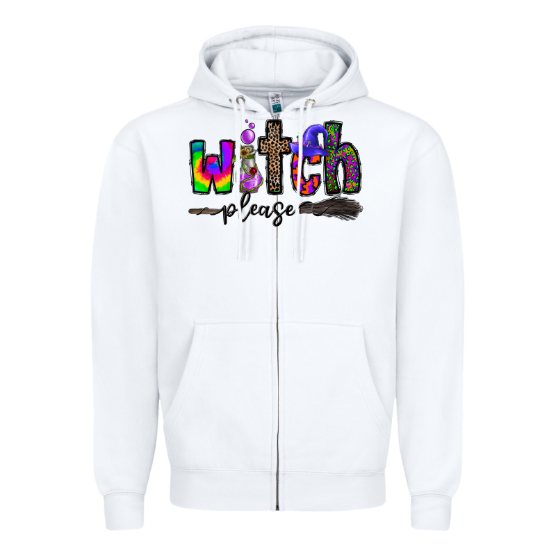 Witch Please Zipper Hoodie by CowhideDigitalArt | Teevron