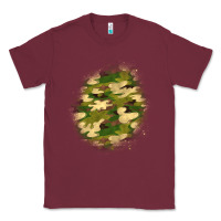 Burgundy camouflage patch 5 Classic Tee - BundleAndBundleShop