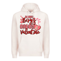 Pale Pink sorry boys daddy is my valentine Premium Hoodie - MaliasSmallBusiness