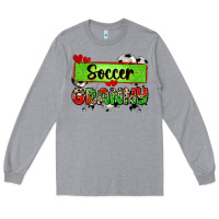 Heather Grey soccer granny with leopard Long Sleeve Tee - Zillion Design Studio