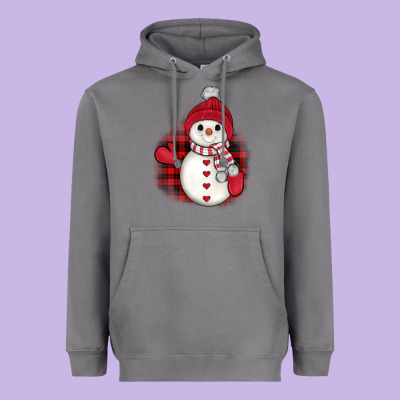 Christmas Snowman Heavyweight Hoodie Designed By Jahusdesignshop