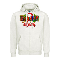 Oatmeal Heather Christmas brody claus Zipper Hoodie - FaDigitalArtStudio