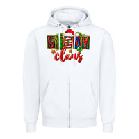 White Christmas brody claus Zipper Hoodie - FaDigitalArtStudio