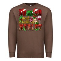 Chestnut ho ho ho and a bottle of merlot Premium Sweatshirt - AdoDesignShop