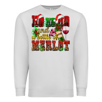Dove Grey ho ho ho and a bottle of merlot Premium Sweatshirt - AdoDesignShop