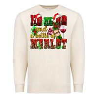 Sandshell ho ho ho and a bottle of merlot Premium Sweatshirt - AdoDesignShop