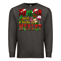 Smoke ho ho ho and a bottle of merlot Premium Sweatshirt - AdoDesignShop