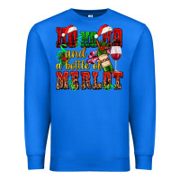 True Royal ho ho ho and a bottle of merlot Premium Sweatshirt - AdoDesignShop