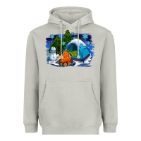 Moon Dust winter camping with camp fire Heavyweight Hoodie - AdoDesignShop