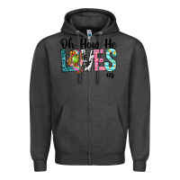 Charcoal Heather Oh how he loves us Zipper Hoodie - Neo Western
