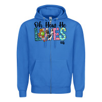 True Royal Oh how he loves us Zipper Hoodie - Neo Western