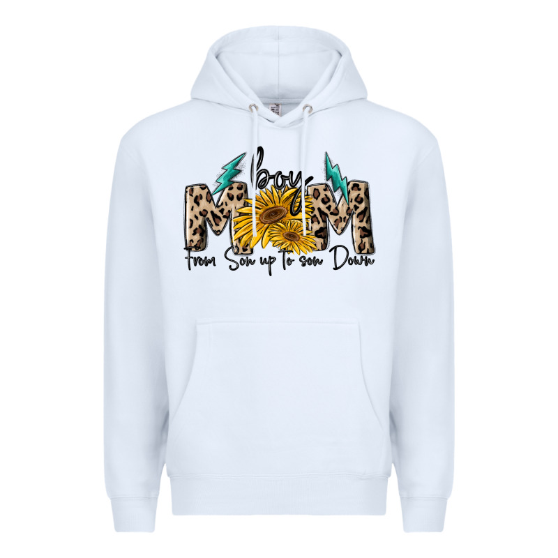 Boy Mom From Son Up To Sun Down Premium Hoodie by MaliasSmallBusiness | Teevron