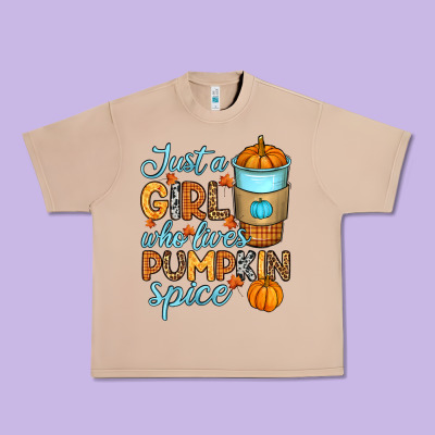 Just A Girl Who Loves Pumpkin Spice Urban Heavy Tee Designed By Ranaportraitstore