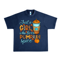 Navy Just a girl who loves pumpkin spice Urban Heavy Tee - RanaPortraitStore