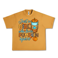 Peanut Butter Just a girl who loves pumpkin spice Urban Heavy Tee - RanaPortraitStore