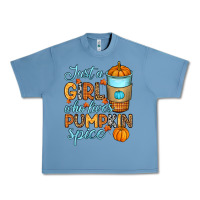 Pebble Blue Just a girl who loves pumpkin spice Urban Heavy Tee - RanaPortraitStore