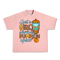Salmon Just a girl who loves pumpkin spice Urban Heavy Tee - RanaPortraitStore