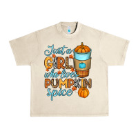 Sandshell Just a girl who loves pumpkin spice Urban Heavy Tee - RanaPortraitStore