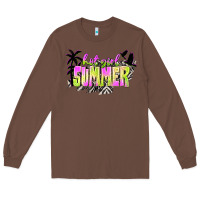 Chestnut hot girl summer with palms Long Sleeve Tee - texasbilliewilder