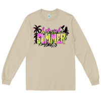 Mushroom hot girl summer with palms Long Sleeve Tee - texasbilliewilder