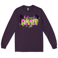 Plum hot girl summer with palms Long Sleeve Tee - texasbilliewilder