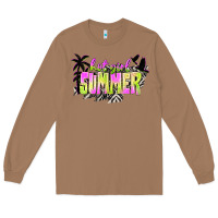Toasted Coconut hot girl summer with palms Long Sleeve Tee - texasbilliewilder