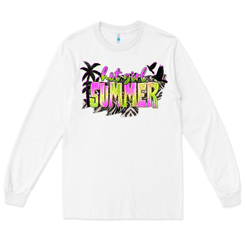Hot Girl Summer With Palms Long Sleeve Tee by texasbilliewilder | Teevron