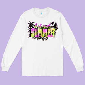 Hot Girl Summer With Palms Long Sleeve Tee Designed By Texasbilliewilder