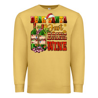 Antique Gold dear santa just bring wine Premium Sweatshirt - AdoDesignShop