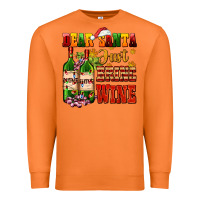 Carrot dear santa just bring wine Premium Sweatshirt - AdoDesignShop