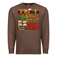 Chestnut dear santa just bring wine Premium Sweatshirt - AdoDesignShop