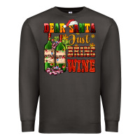 Smoke dear santa just bring wine Premium Sweatshirt - AdoDesignShop