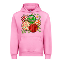 Fuchsia Pink merry christmas tree ball Urban Hoodie - MaliasSmallBusiness