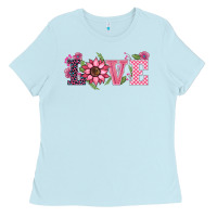 Baby Blue walentine's day love sunflower Ladies Tee - BarkalooDesign