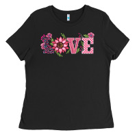Black walentine's day love sunflower Ladies Tee - BarkalooDesign