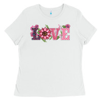 White walentine's day love sunflower Ladies Tee - BarkalooDesign