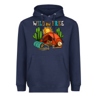 Navy wild and free camp Heavyweight Hoodie - AdoDesignShop