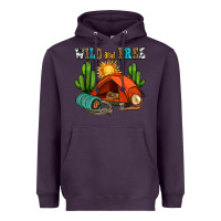 Plum wild and free camp Heavyweight Hoodie - AdoDesignShop