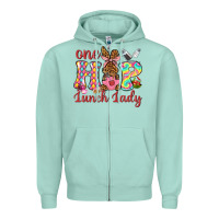 Seafoam One hip lunch lady Zipper Hoodie - Neo Western