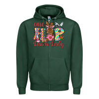 Sports Green One hip lunch lady Zipper Hoodie - Neo Western