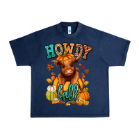 Navy Hay there Fall pumpkin heifer Urban Heavy Tee - RanaPortraitStore