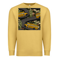 Cactus Camouflage School Bus Seamless Pattern Premium Sweatshirt | Teevron