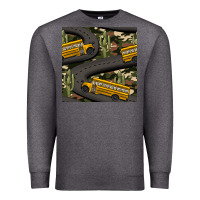 Charcoal Heather cactus camouflage school bus seamless pattern Premium Sweatshirt - BundleAndBundleShop
