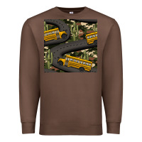 Chestnut cactus camouflage school bus seamless pattern Premium Sweatshirt - BundleAndBundleShop