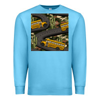 Ocean Blue cactus camouflage school bus seamless pattern Premium Sweatshirt - BundleAndBundleShop