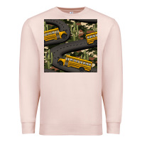 Pale Pink cactus camouflage school bus seamless pattern Premium Sweatshirt - BundleAndBundleShop