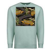 Seafoam cactus camouflage school bus seamless pattern Premium Sweatshirt - BundleAndBundleShop